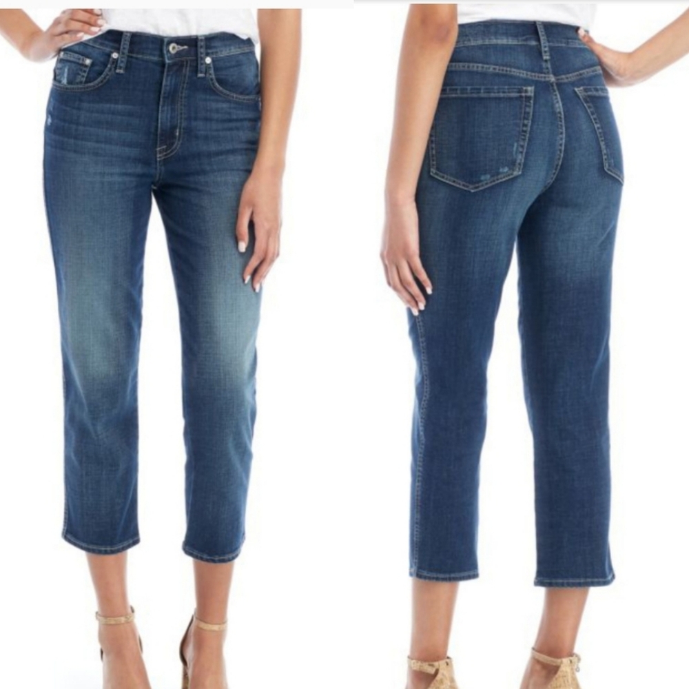 Ella Moss High Waist Straight Crop Jeans